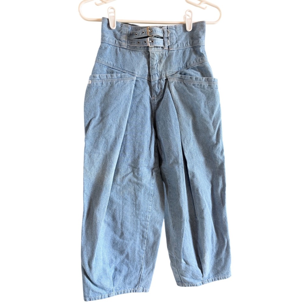 Vintage Sasson *flaws Jeans Size 5 Parachute Leg High Waist Cropped Retro Unique